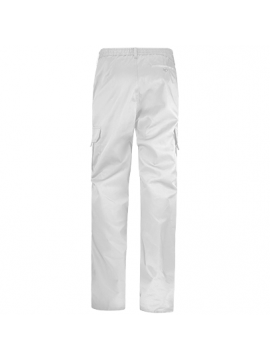 Pantalon multibolsillos blanco