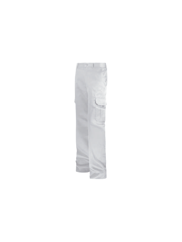 Pantalon multibolsillos blanco